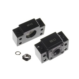 GooEquip BK12 and BF12 Ball Bearing Screw Block Holder Ball Spindle Holder Set RM/SFU 1605 Ball Screw CNC Parts Bk / Bf12 for Ball Circulation Spindles