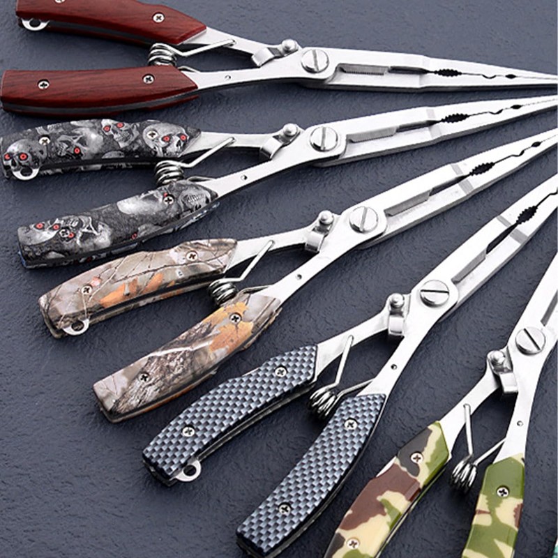 FONGKNOX Stainless Steel Fishing Long-Needle Nose Pliers Hook Remover Tool