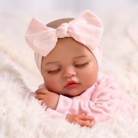 BABESIDE Lifelike Reborn Baby Dolls - 17 Inch Realistic Newborn Baby Doll Sleeping Real Life Baby Dolls Girls with Gift Box for Kids Age 3+