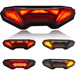 bamotoop Led motorcycle tail light with turn signals E24 emark Compatible with Yamaha MT 09 14-16 FZ 09 14-16 FJ 09 15-17 MT10 16-21 FZ 10 17-18 MT 09 Tracer 15-20 Tracer 700 GT 16-20