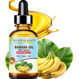 Botanical Beauty BANANA OIL 100% Natural Pure Virgin Unrefined Cold Pressed Carrier Oil for Face, Skin, Hair, Lip, Nails for Dry, Sensitive, Normal Skin 4 Fl Oz 120 ml