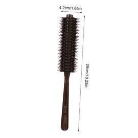 TOVINANNA Wooden Handle Round Hair Brush Styling Comb for Salon Bristle Hair Brush Hairdressing Comb