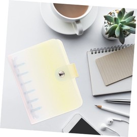 STOBOK 6-Ring Binder Planner Loose-Leaf Notebook PVC Cover Scrapbook Case Notepad Shell