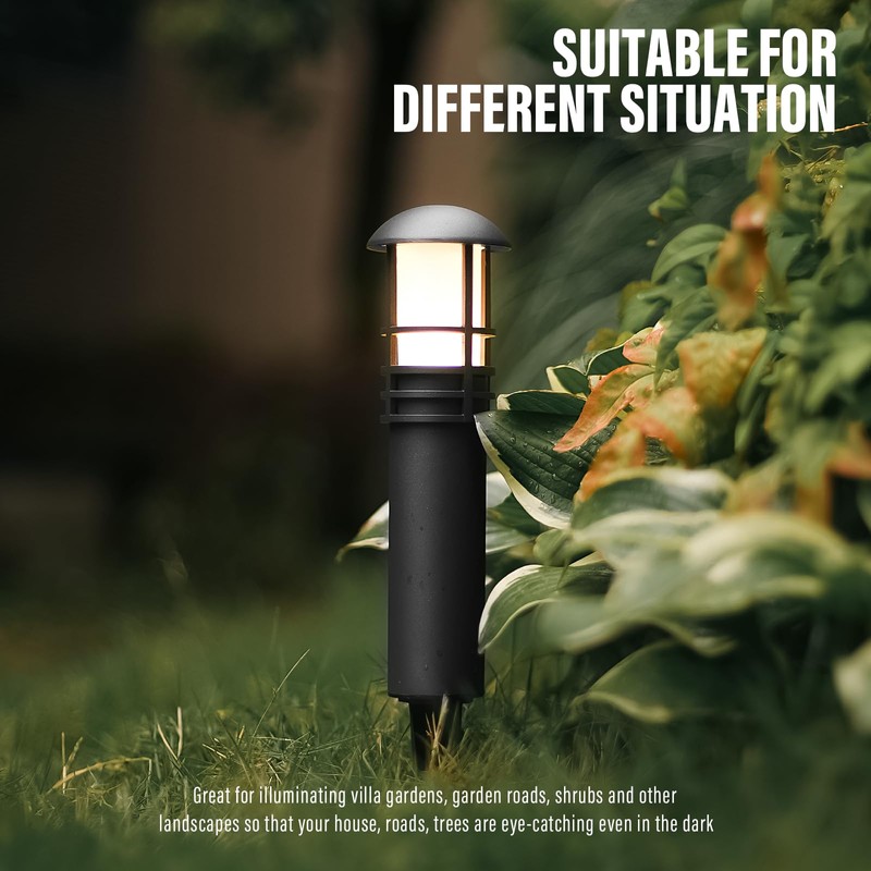 Malibu Aged Iron Collection LED Bollard Pathway Light LED Low