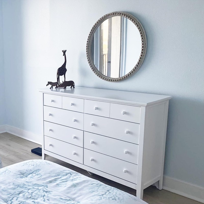 GENHAKON 40 Packs White Ceramic Cabinet Knobs, Glossy Ceramic Knobs,