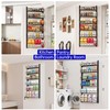 MIAOLI Over the Door Organizer, Black 6-Tier Pantry Door Organizer