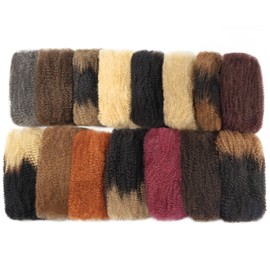 Pre-sretched Afro Kinkys Bulk Human Hair Human Hair for Locs/Twists/Braids/Repair Locs Afro Kinky Curly Bulk Can Bleach And Dye(#30,18inch 50g)