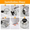 BUXVRCS Semi Flush Mount Modern Chandelier, Crystal Ceiling Light Fixture,