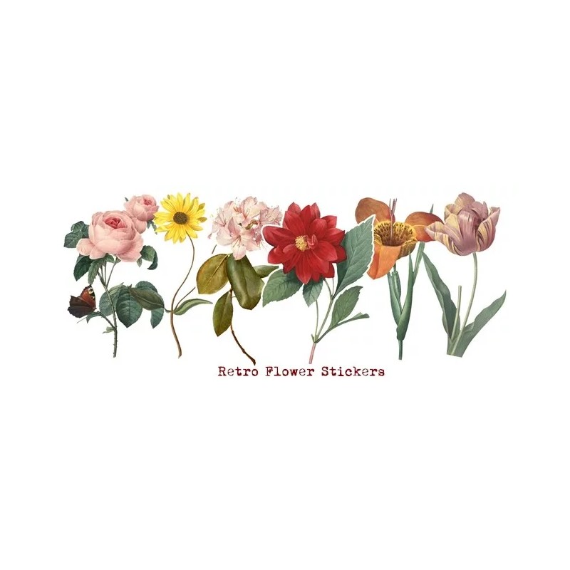 Unbranded floral flower botanical themed Decorative Stickers, 6pcs/pack Y06 Y06-L
