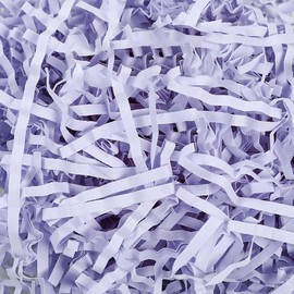 Crinkle Raffia Filling Material Gift Hamper Shred Shred Paper Gift Filling for Party Hamper Filling and Gift Packaging for Gift Box Decorations (Light Purple, 200 g)