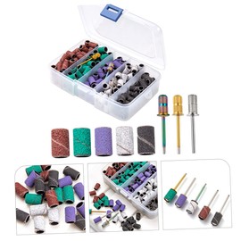OHPHCALL 250-Piece Sanding Bands Set for Nail Drill Fine Grit Nail Polishing Rings with Mandrel for Gel Manicures and Pedicures
