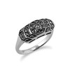 925 Sterling Silver Marcasite Art Deco Style Ring