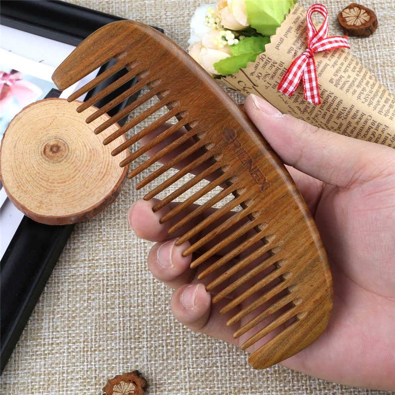 Orienex, High-quality Comb, Water Buffalo Horn, Crescent, Scalp Massaging, Anti-Static,