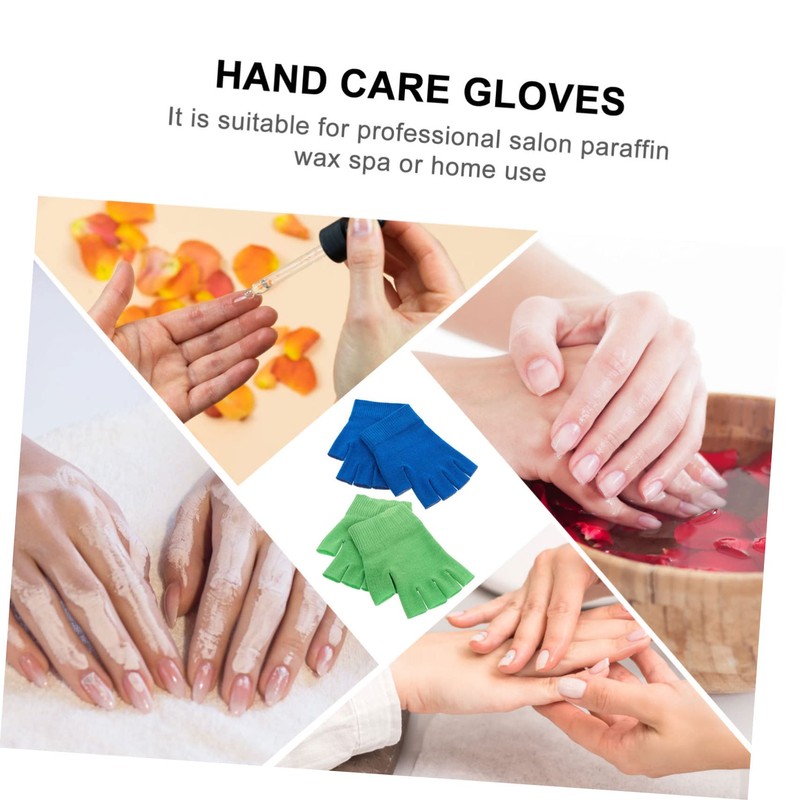 Baluue Fingerless Gel Moisturizing Gloves 2 Pairs for Hand Care
