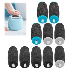 10 Ersatzrollen für Hornhautentferner, 3 Härtegrade für effektive Fußpflege, kompatibel mit Scholl Velvet Smooth, ideal für weiche und harte Haut