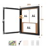 Mifuro 26"x20" Enclosed Bulletin Board, Outdoor Lockable Weather-Resistant Aluminum Cork
