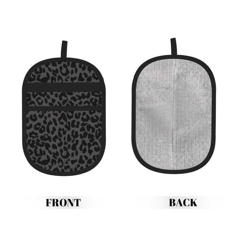 Black Leopard Cheetah Pet Hair Remover Glove for Dogs Cats,