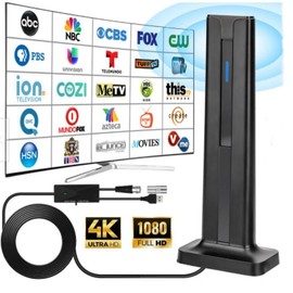 TV Antenna Digital HD Antenna 1080P 4K Indoor Long Range with High-Quality Signal for Home Entertainment