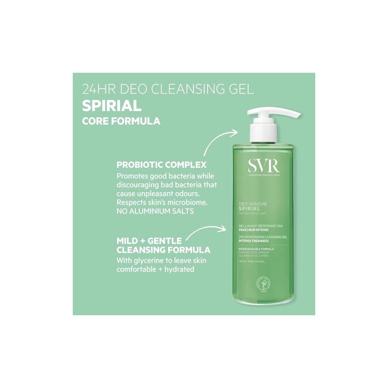 SVR Spirial Deo Duche Gel Limpiador para el Cuerpo, 400