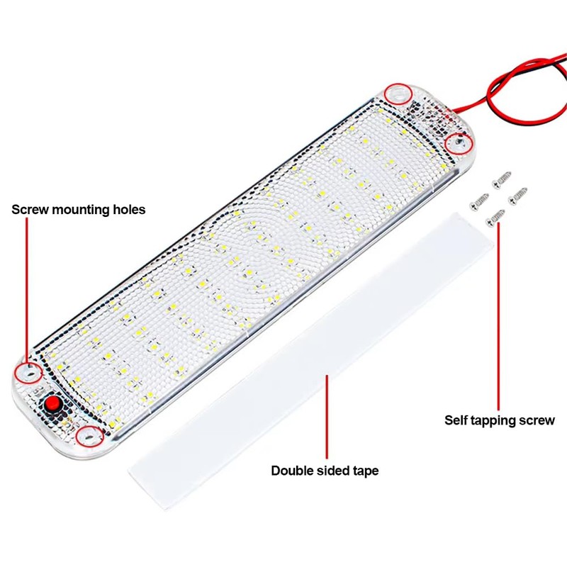 ANYPOWK 12V LED RV Lights with ON/Off Switch - 10W