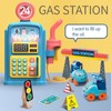 Simulation Gas Station Scene Model Toys Sound Light Music Children