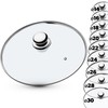 Kadax Glass Lid with Steel Handle, Heat-Resistant Lid for Pot,