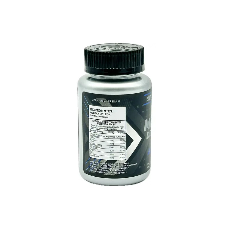 Melena De Leon Puro 60 Caps American Gear Memoria Inmune