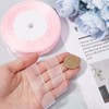 GORGECRAFT 50 Yards x 7/8 Inch Sheer Organza Ribbon Pink