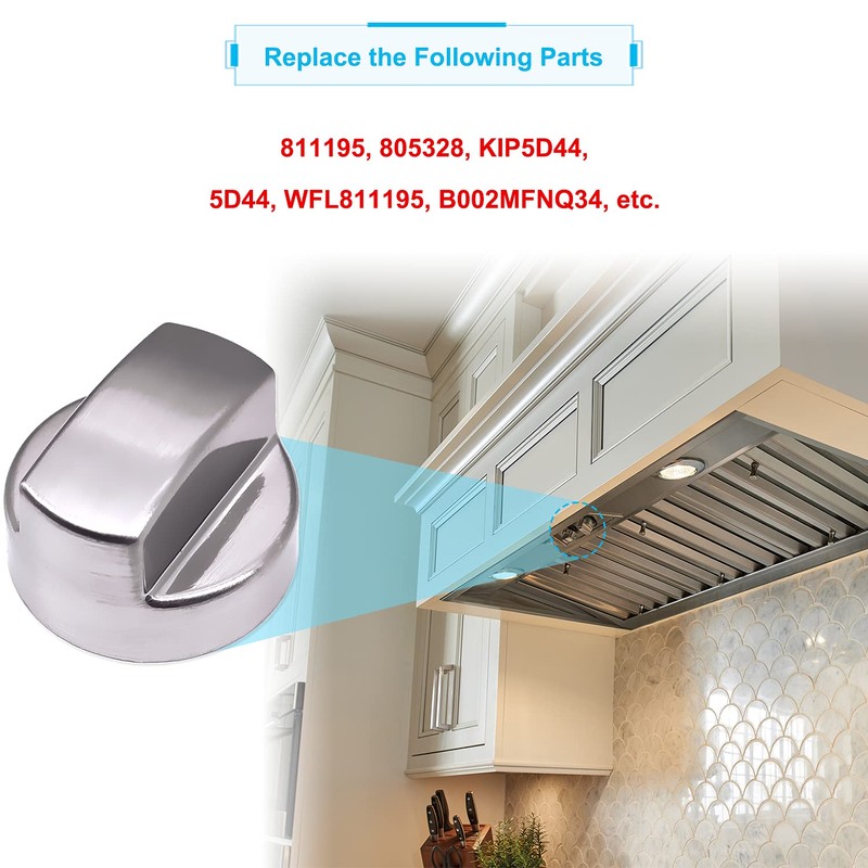 YMDparts Wolf Range Hood Knob Replacement 811195 805328 KIP5D44 5D44