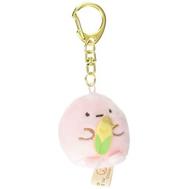 MF12801 Sumikko Gurashi Shirokuma and Other Corn Soup Mini Hanging Stuffed Toy Tapioka (Pink)