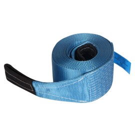 Tow Strap, Soft Loop Tie Down Strap Blue with 20000 LBs Capacity 4 Inch 30ft Axle Straps for Moving, Motorcycles, Roof Racks, Luggage and Cargo