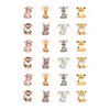 Jungle Baby Animals 24 edible PRE CUT wafer paper cupcake