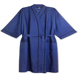 Kimono grande y alto ligero supersuave a 8X y 6X de alto en azul claro, burdeos y azul marino, Azul, 1X-2X