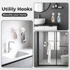 WingWider Shower Hooks for Inside Shower,Reusable Suction Cup Hooks for