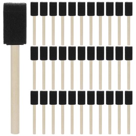 200 Pack 1 inch Foam Paint Brushes Bulk Sponge Paint Brush Foam Brush Set Wood Handle Sponge Brushes for Painting, Staini, Varnishes, Polyurethanes and Chalks