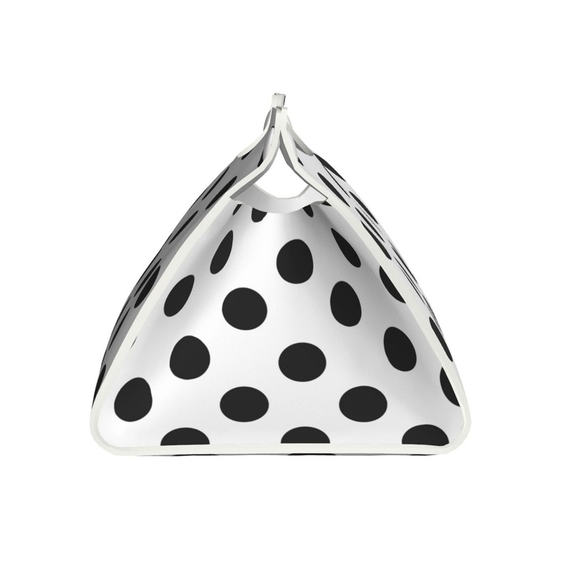 DSSWTP Polka Dot Black White Tissue Box Cover Rectangle PU