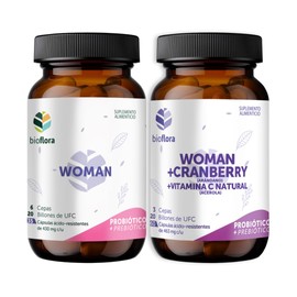 Probioticos Bioflora Pack Balance Femme Cápsulas Woman Cranberry Ácido Resistntes Contiene Diferentes Cepas Probióticos Billones
