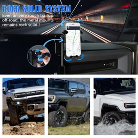 Aotumcer Car Navigation Display Phone Holder Mount for 2024 2025+ Hummer EV SUV/Pickup Accessories,Behind 13.4" Touchscreen Dash-Mounted Car Phone Holders (B Style Rotating Support Rod)