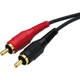 Monacor Stereo Audio Verbindungs-Kabel 1,2m schwarz Beidseitig mit 2 x Cinch Stecke