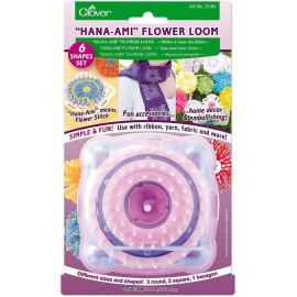 Clover "Hana-Ami" Flower Loom 6 Shape Set, Pink/Blue (3146)