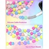Jiunai Beaded Phone Charger 60W Charge 6ft Cute Heart Star