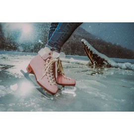 Riedell Ember Ice Skates - Recreational Figure Ice Skates | Blush | Size 7