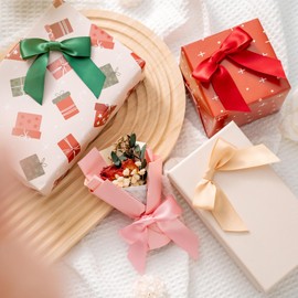 MORSUNBELA Bows Gift Decoration Wedding Gift Bows Bow for Birthday Christmas Communion, Pack of 50, Dusky Pink