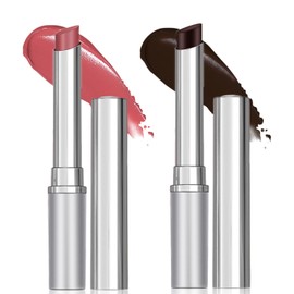 2PCS Pink&Black Lipstick Hydrating Tinted Lip Balm-Honey Lip Balm - - Natural Beeswax & Vitamin E - Moisturising Lip Care for Dry Lips（Pink+Black）