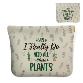Funny Plant Lover Gifts Makeup Bag, Succulent Cactus Leather Travel Makeup Pouch Cosmetic bags for Women, Cool Gifts for Crazy Plant Lady, Birthday Gifts for Best Friend Woman, Small Cosmetic bag