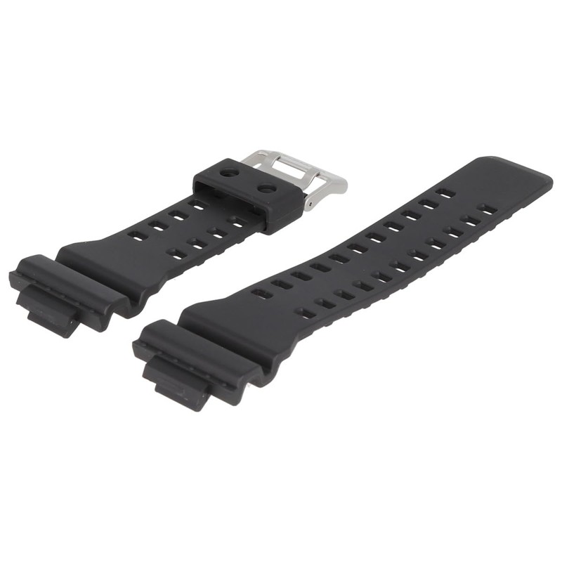 Casio GA-100 Watch Strap 29 mm Plastic Black Silver