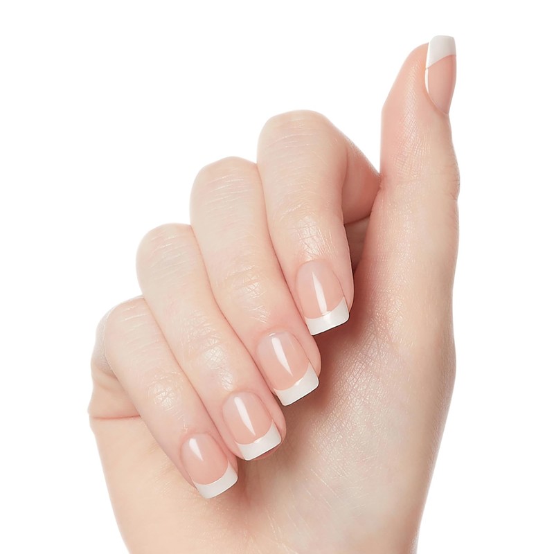 Kiss Everlasting French Nail Manicure, Chip-Free, Flexi-Fit Technology, Real Short,