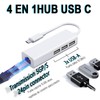 YRTRGJ Docking Station USB C 4 en 1,Adaptador Ethernet USB