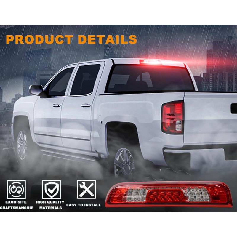 G-PLUS LED Third Brake Light, Compatible with Chevy Silverado/GMC Sierra