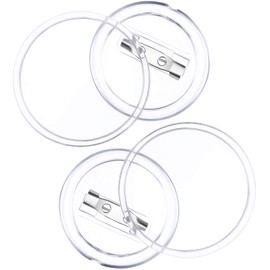 50 Pack 1.8 Inch Acrylic Design Button Badge Clear Button Pin Badges Kit for Craft Supplies, DIY Badges